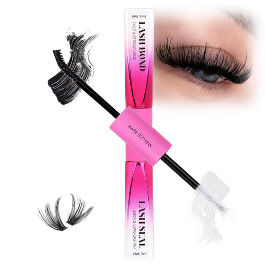 Lash Glue for Lash Clusters Bond and Seal Eyelash Glue Strong Hold Cluster Lashes Glue Waterproof Lash Bond and Seal for Eyelash Extension by